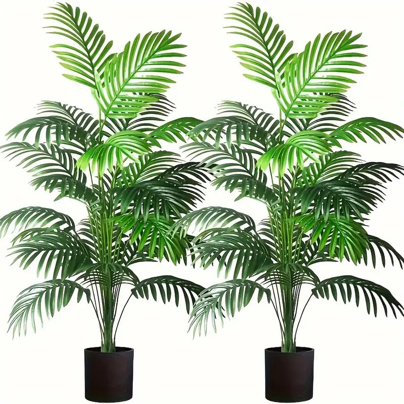 Ficus Lyrata Tree - 24 Leaves Areca Palm Artificial Plants