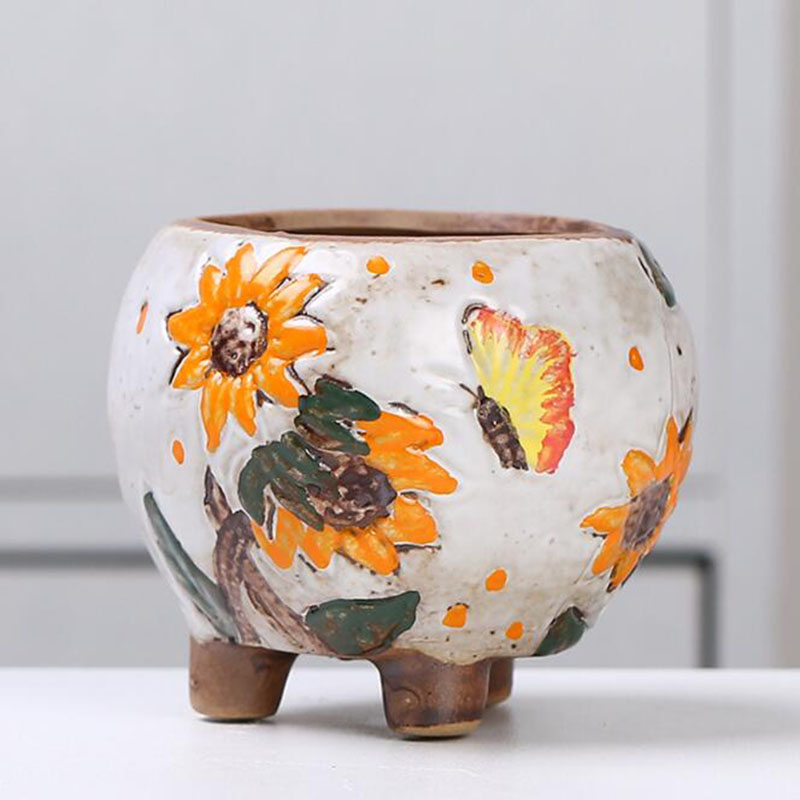 Korean Style Sunflower Pattern - Echeveria Succulent 评论和价格