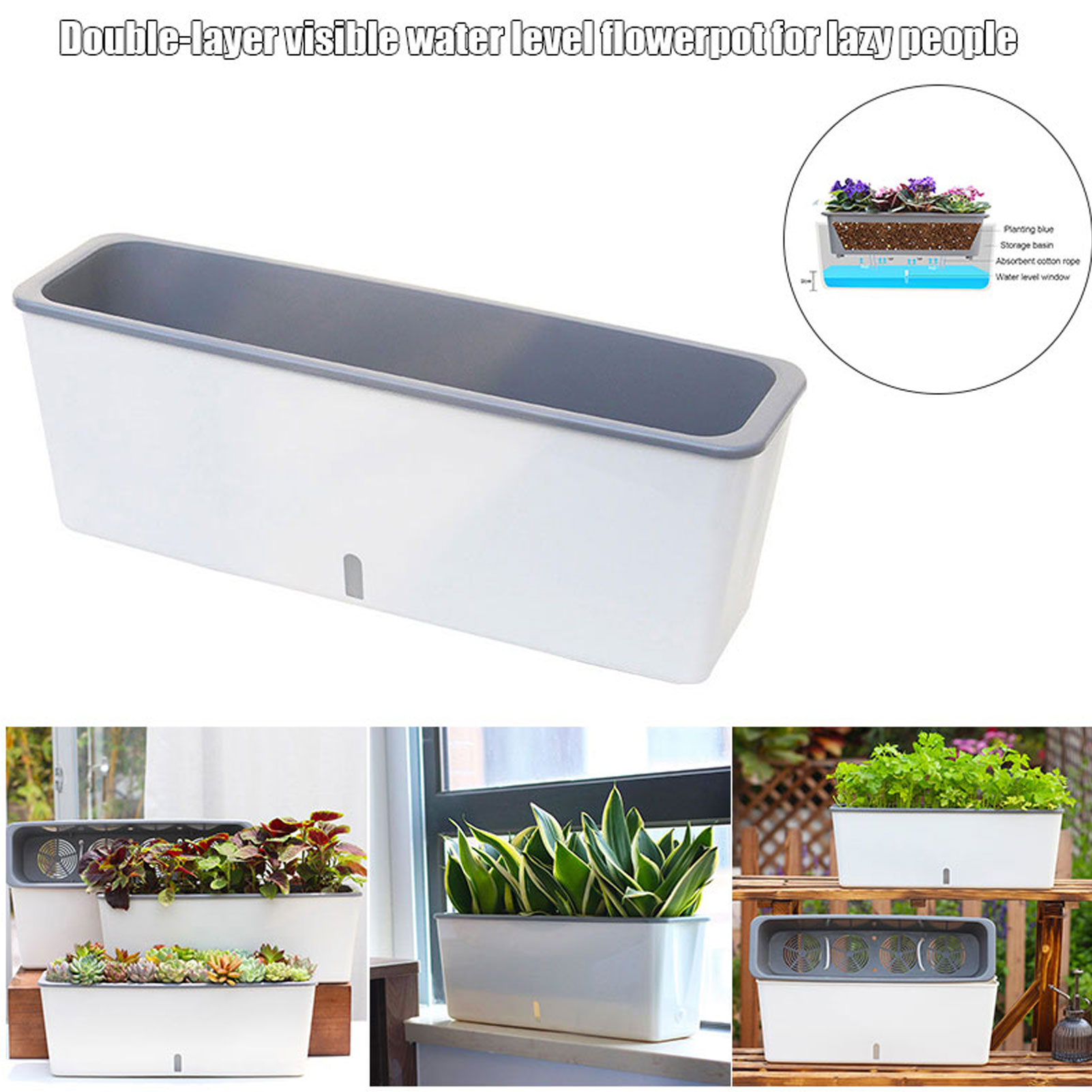 Self-Watering Planter Pots wit - Aloe Vera Pot 评论和价格