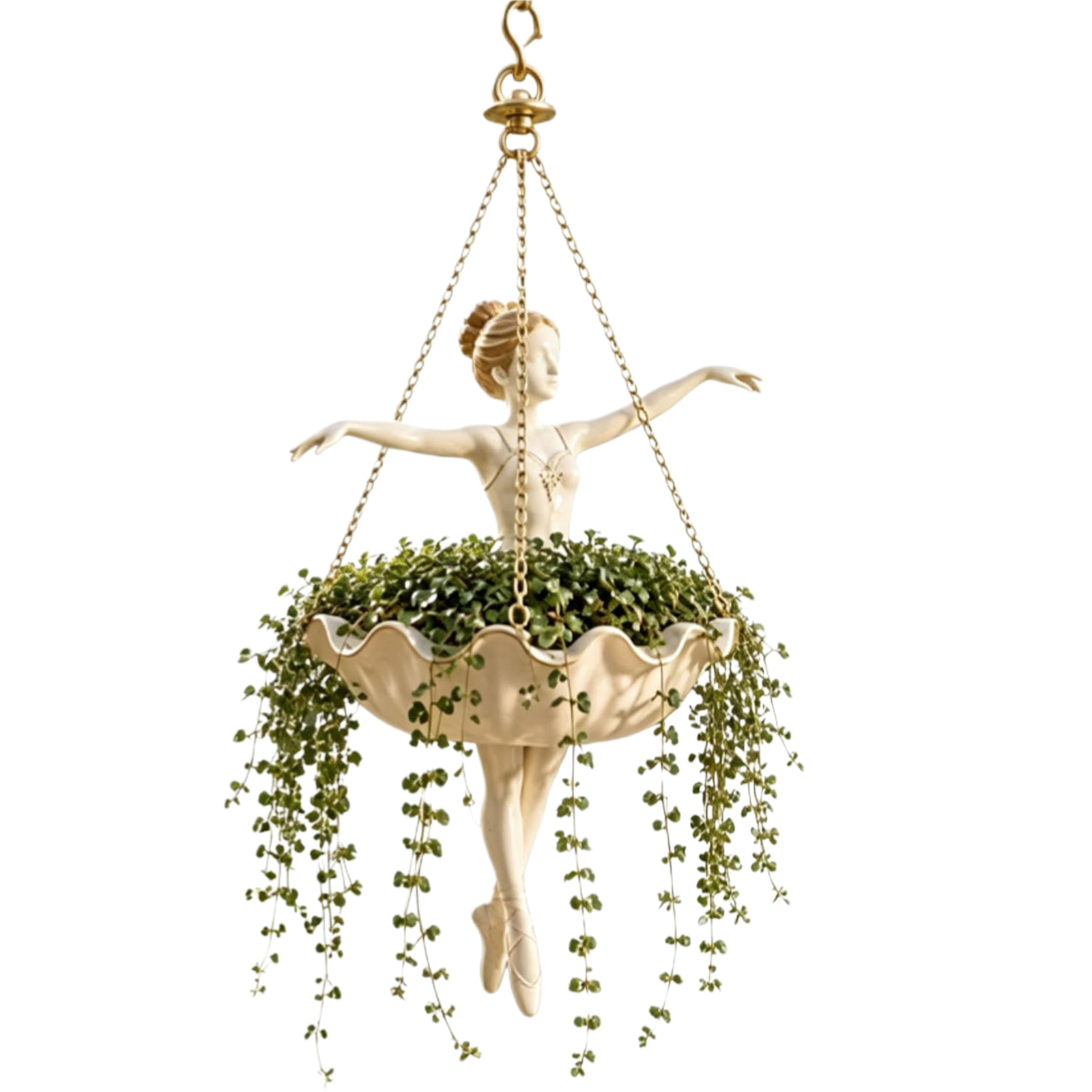 Ballet Dancer Resin Flower Hol - Spider Plant Hanging 评论和价格