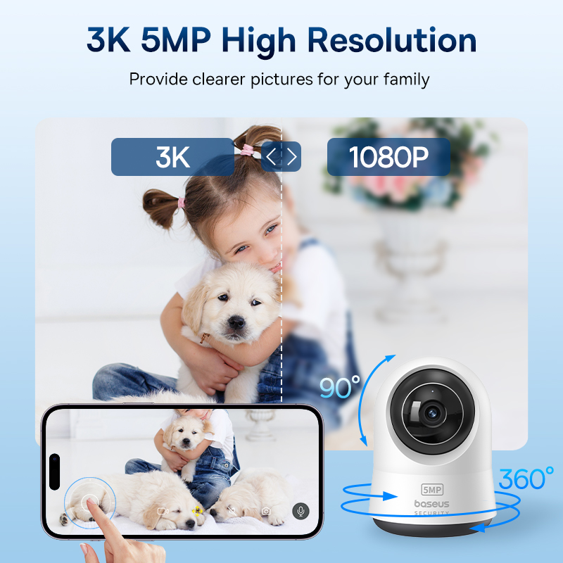 Baseus 5MP 3K WiFi IP Camera 2 - Eufy Camera E220 评论和价格