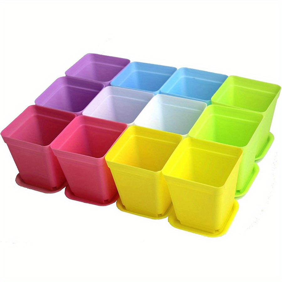 12pcs 7cm Plastic Square Pots  - Aloe Vera Pot 评论和价格